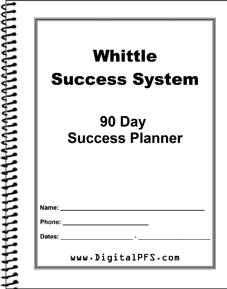 Primerica - Whittle Success System - 90 Day Planner - 2 sizes